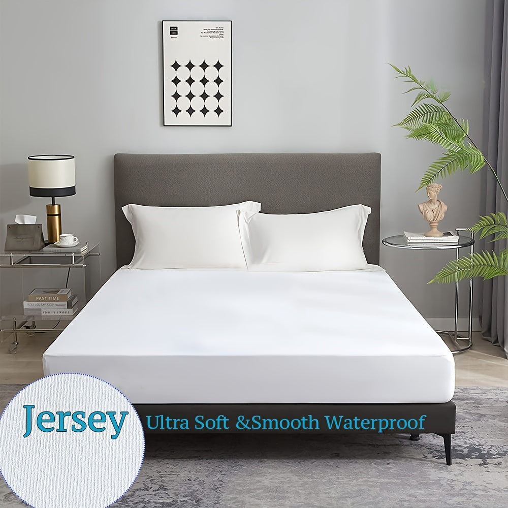 Waterproof Breathable Jersey Knit Mattress Protector  Deep Pocket