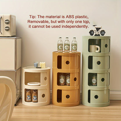Modern White Round Bedside Cabinet Storage  Style