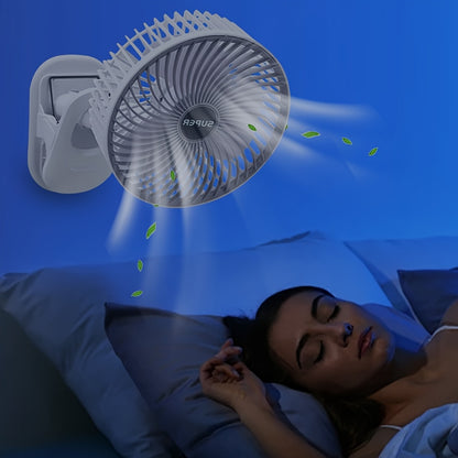 USB Rechargeable Clip Fan a Small Fan That Can Be Used on a Desk WallMounted Or Handheld Featuring Strong Wind Durability And Convenience with ThreeSpeed Settings Suitable for Dorms Offices And Bookshelves