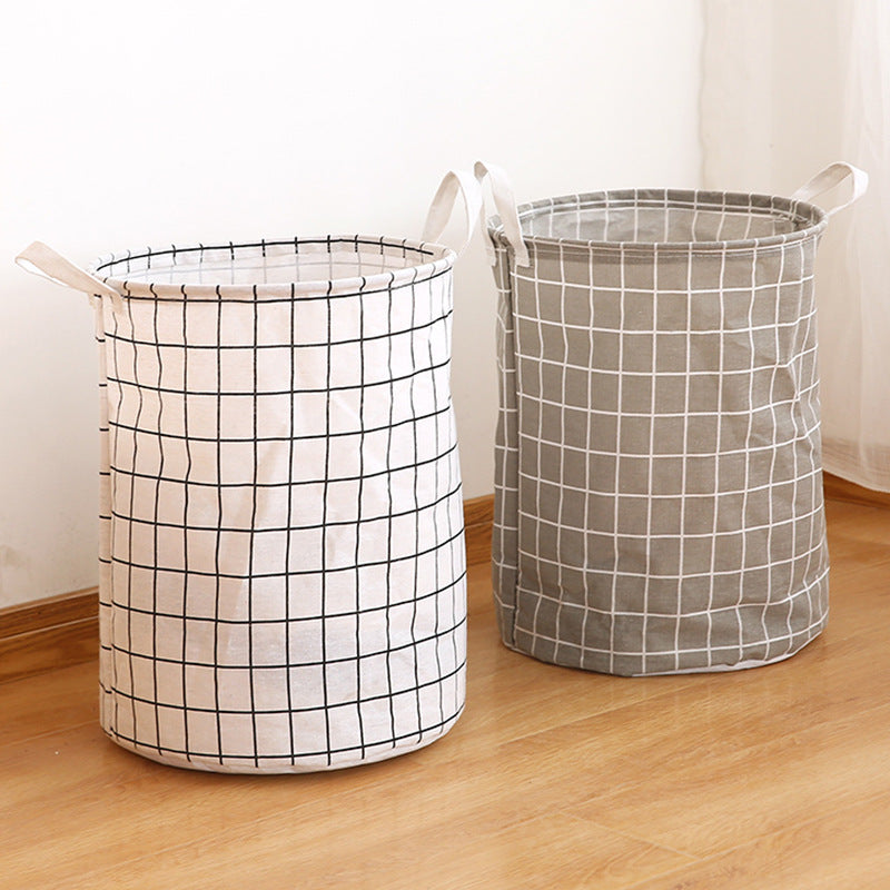 Round Portable Laundry Basket Simple Stylish Storage