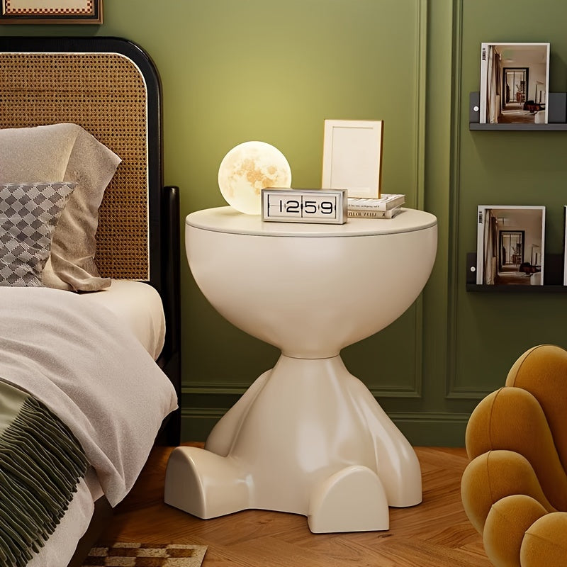 Minimalist Rolling Side Table Compact Portable Modern