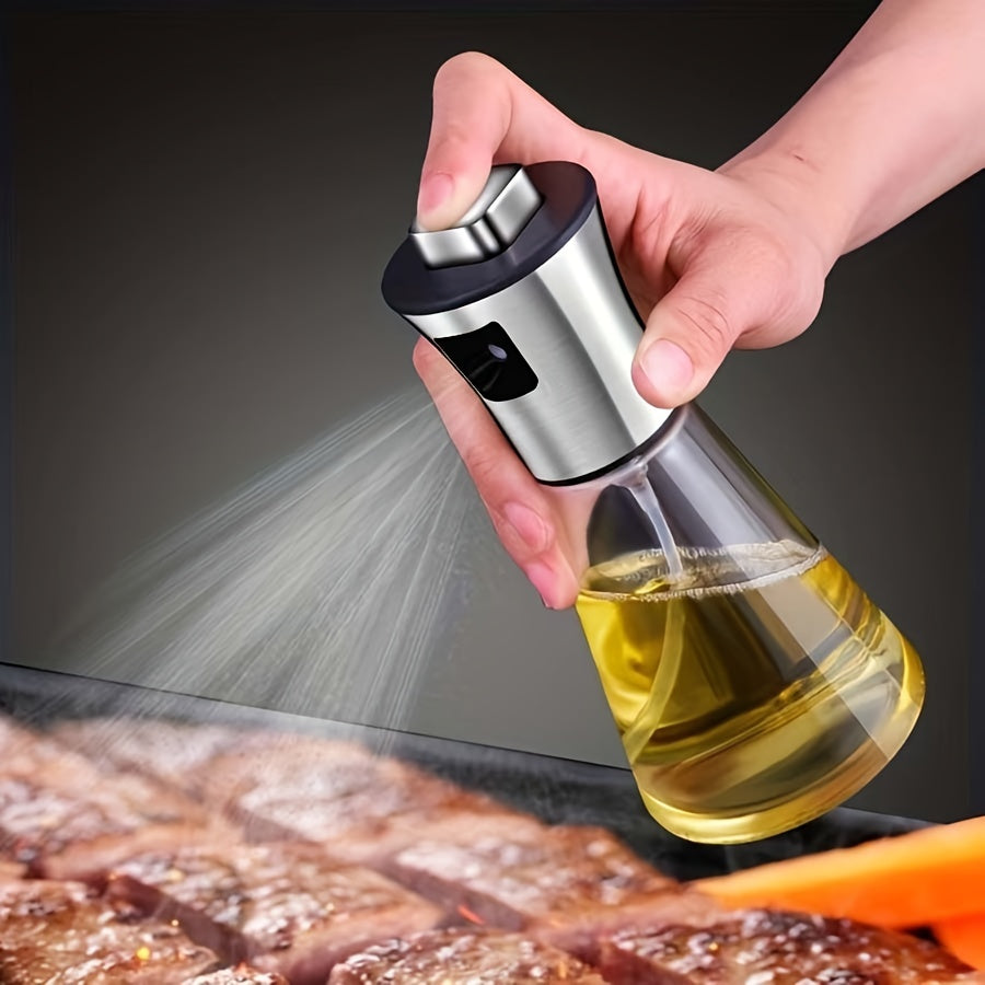 Glass Oil Spray Bottle 304 Stainless Steel Pressurized Kitchen Oil Dispenser Olive  BBQ Oil Sprayer Edible Oil Pot for Cooking and Grilling