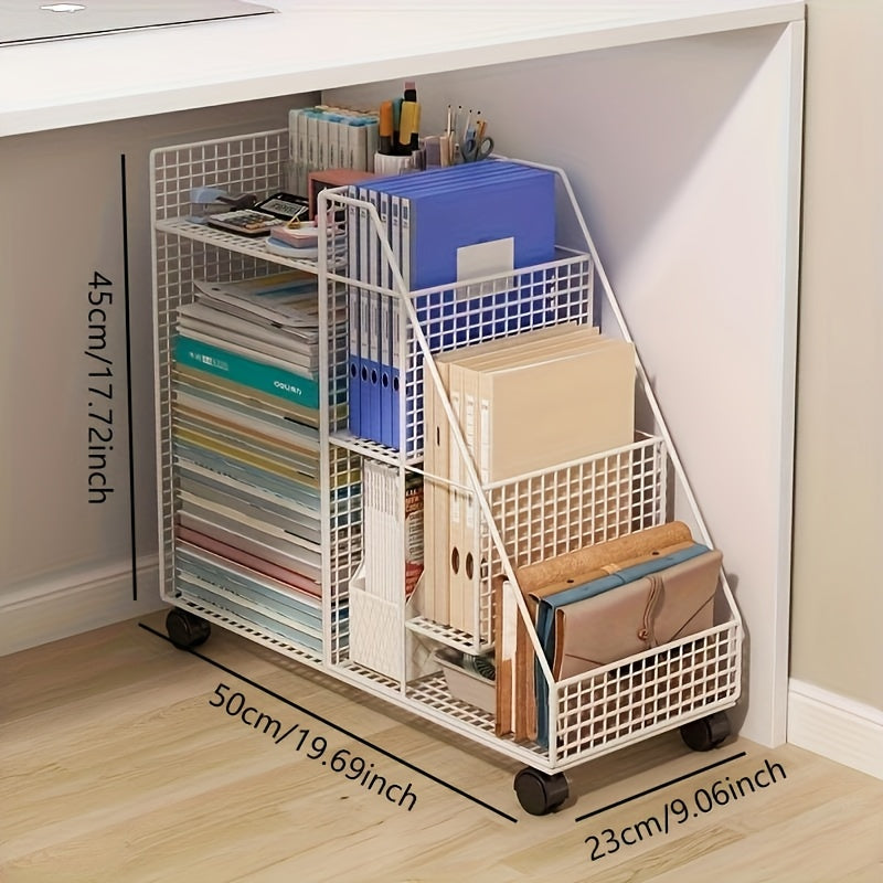 Rolling UnderDesk Storage Cart Compact Sleek and Mobile
