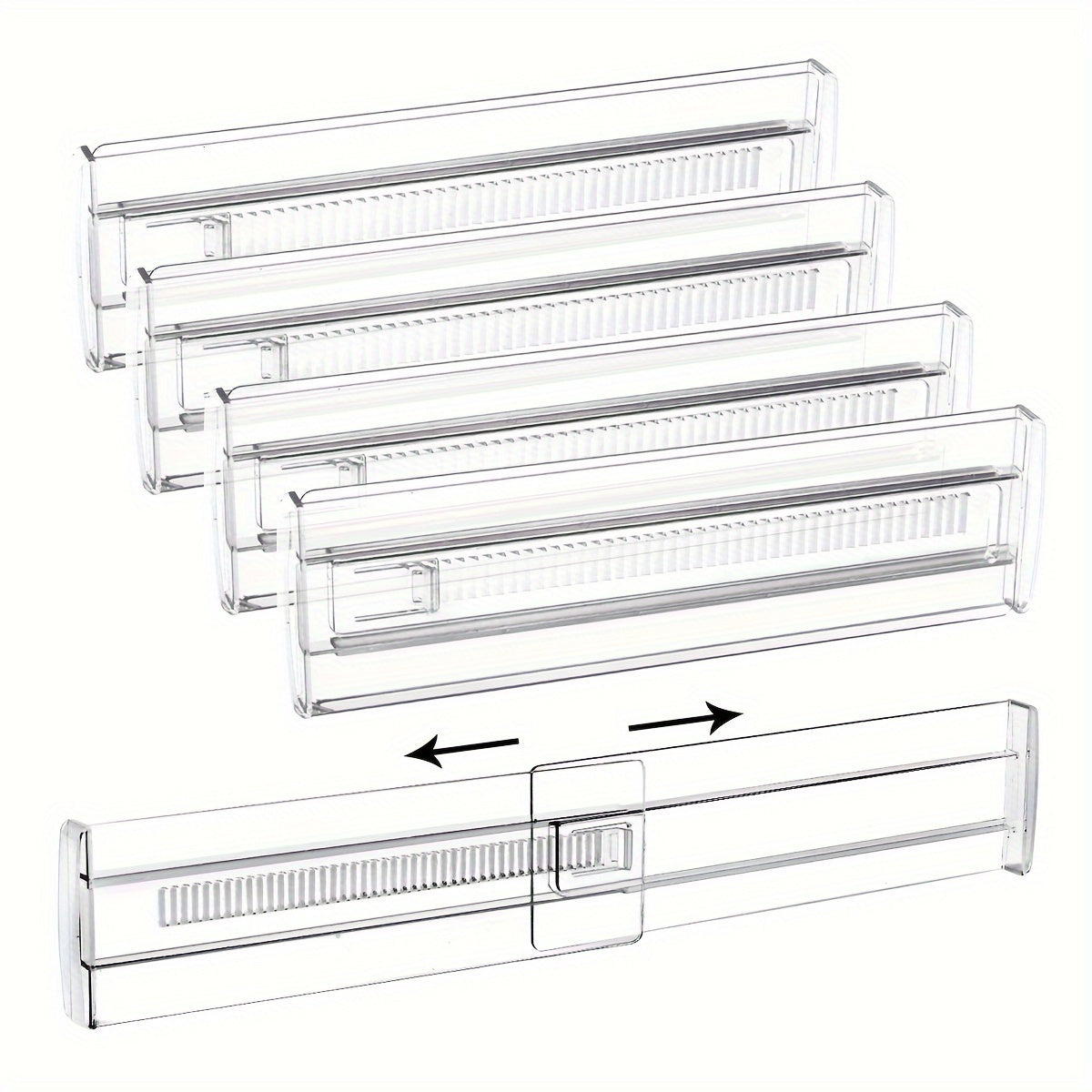 Expandable Clear Drawer Dividers Organize  Maximize Space