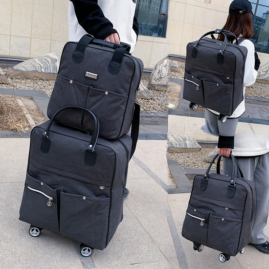 2pcs Travel Bag Set Large Capacity Oxford Fabric Luggage  Duffel with Adjustable Straps  Lightweight Portable Foldable  Ideal for Business Trips and Weekend Getaways Luggage for Travel