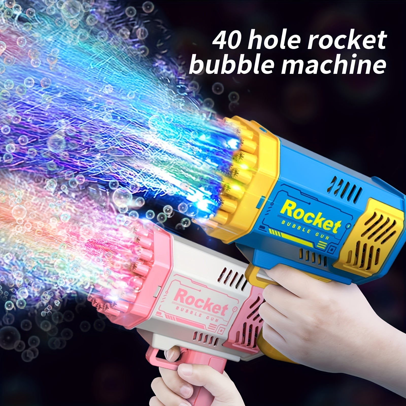 LED Bubble Fun Kids 40Hole Party Blower