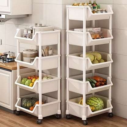 Rolling Storage Cart Organize Kitchen Living Room Home