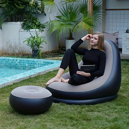 Highend Patio Lounger with SelfInflating Sand Cushion Lazy Sofa Colorful Packaging Includes Inflation Device  Suitable for Various Outdoor Scenarios
