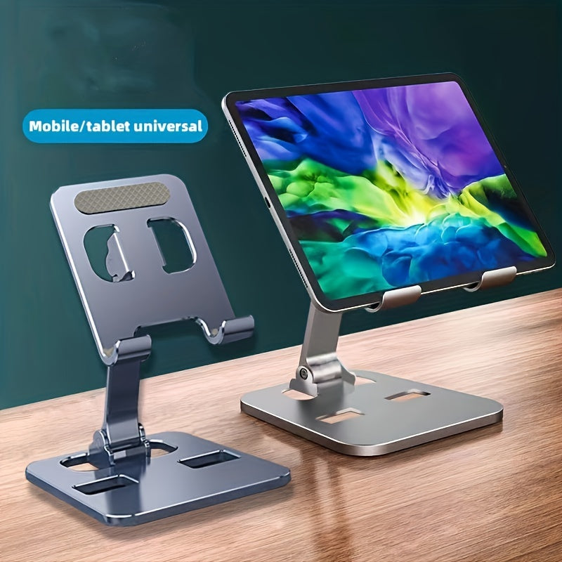All Metal Foldable Lifting Mobile Phone Holder Lazy Desktop Holder Mobile Phone Tablet Universal Holder Multi Angle Adjustable Mobile Phone Holder Childrens Online Class Mobile Phone Holder Base Compact And Portable