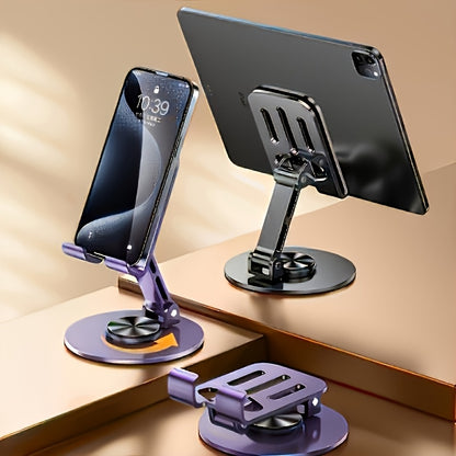 360Degree Rotating Metal Phone and Tablet Stand Compatibility NonSlip Base Metal Universal Compatibility