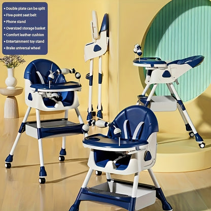 Modern Foldable High Chair Eat Play Grow