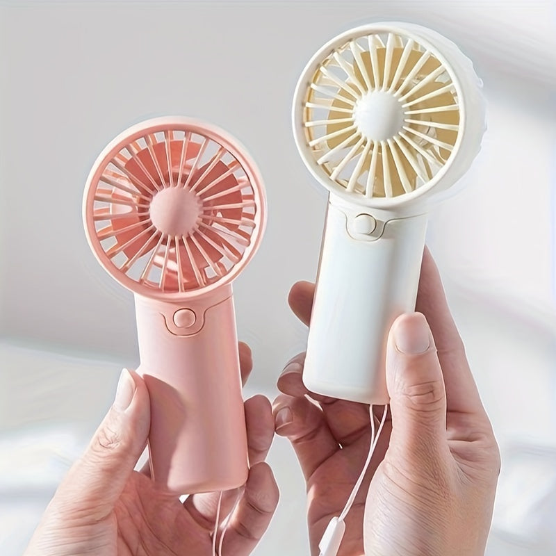 Battery Operated Mini Portable Fan Lightweight Handheld Fan  Ideal for Office Outdoor Traveling and Camping  Stay Cool Anytime Anywhere Requires AAA batteries not included